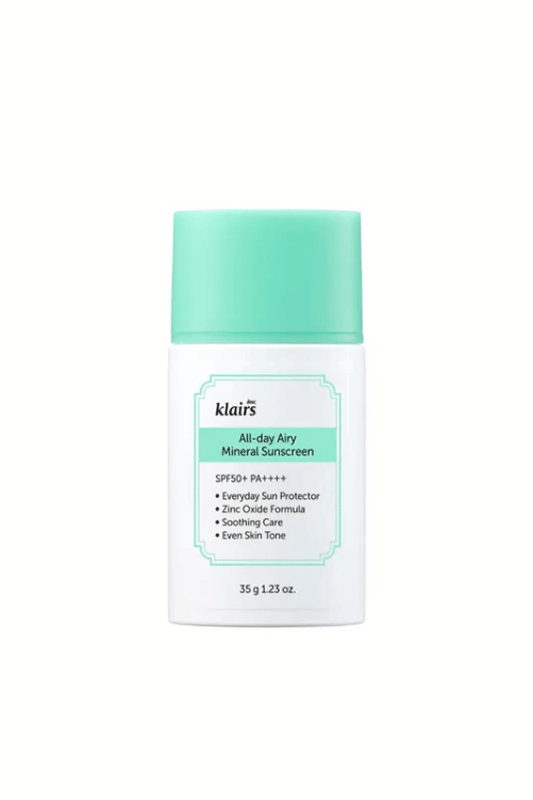 Dear, Klairs All-day Airy Mineral Sunscreen SPF50+ PA++++