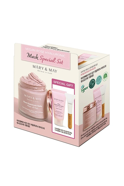 Mary&May Rose Hyaluronic Hydra Wash Off Pack (Special Set)