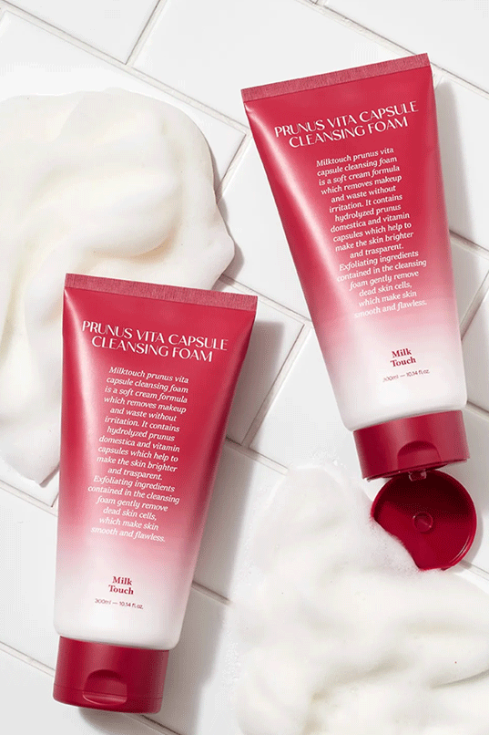 Milk Touch Prunus Vita Capsule Cleansing Foam