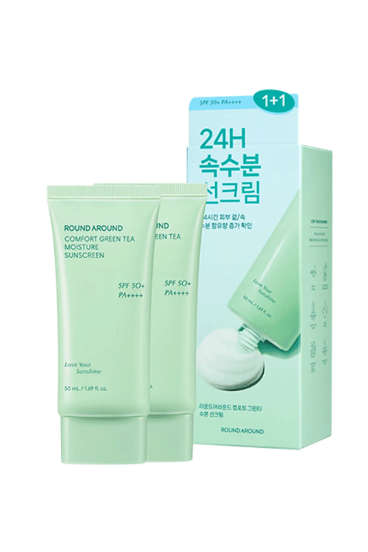 ROUND A'ROUND Comfort Green Tea Moisture Sunscreen