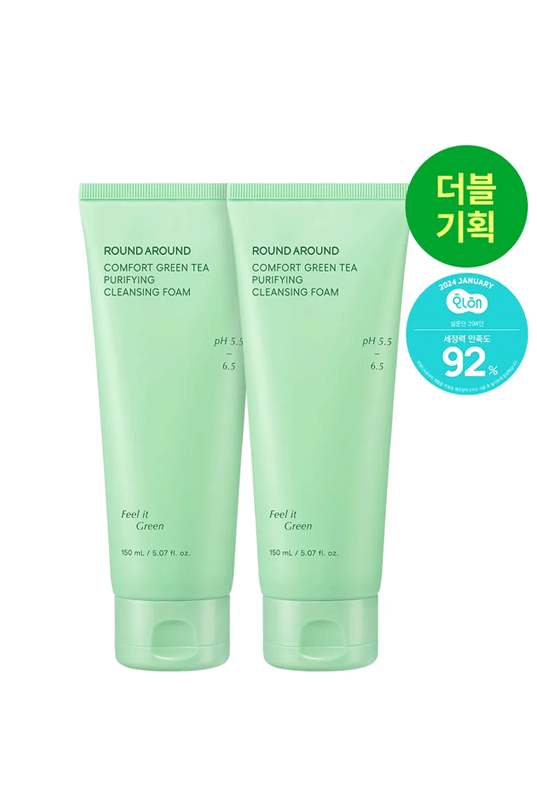 ROUND A'ROUND Comfort Green Tea Purifying Cleansing Foam