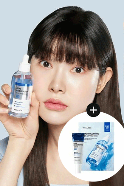 WELLAGE Real Hyaluronic Blue Ampoule 100 (1+1, Special Set)