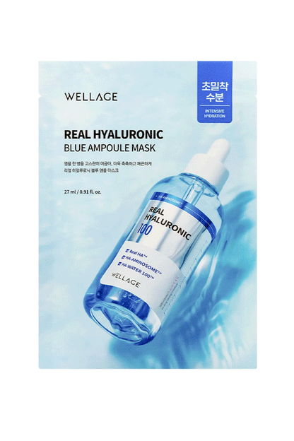 WELLAGE Real Hyaluronic Blue Ampoule Mask Sheet