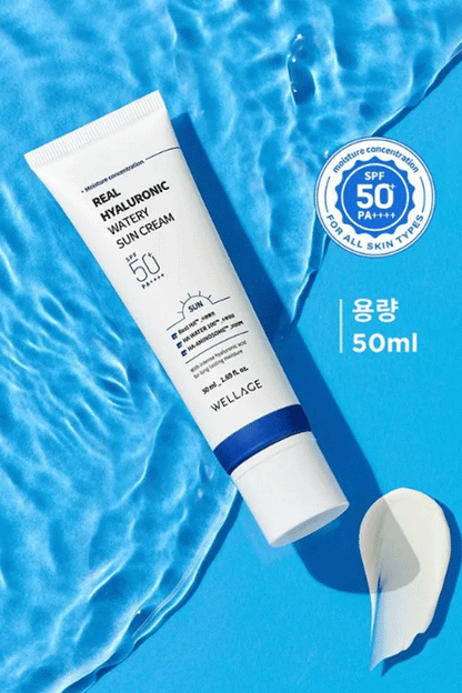 Wellage Real Hyaluronic Watery Sunscreen